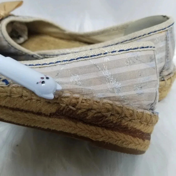 Kenzie Striped Espadrilles Bow 7.5 - Picture 13 of 16